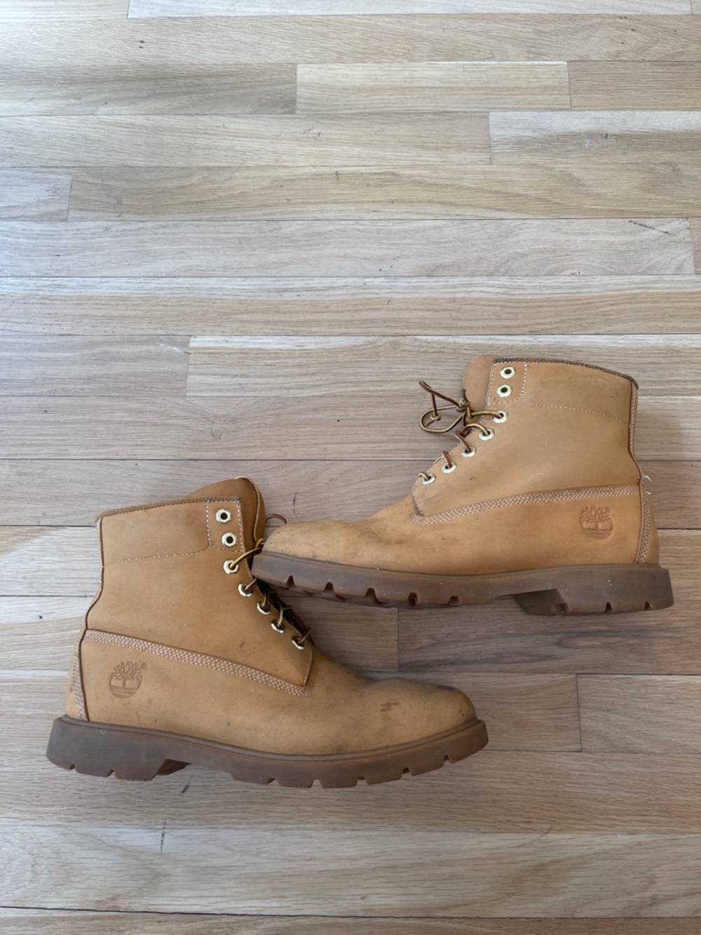 Timberland Wheat/Tan Leather Lace-Up Work Boots